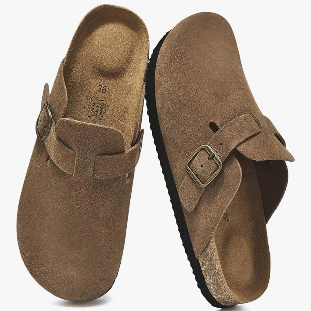 Suede Toddler Kids Clogs with Arch Support